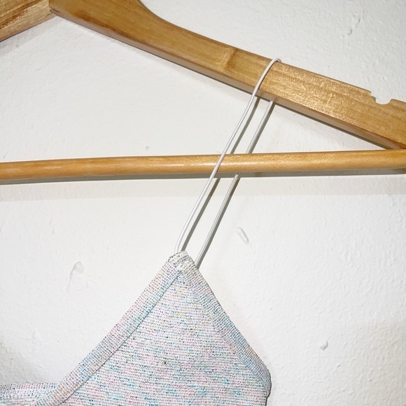 Intimately free people gray and rainbow speckled skinny strap brami crop tank - Picture 3 of 8